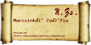 Marczinkó Zsófia névjegykártya