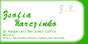 zsofia marczinko business card