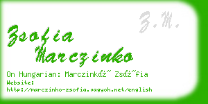 zsofia marczinko business card